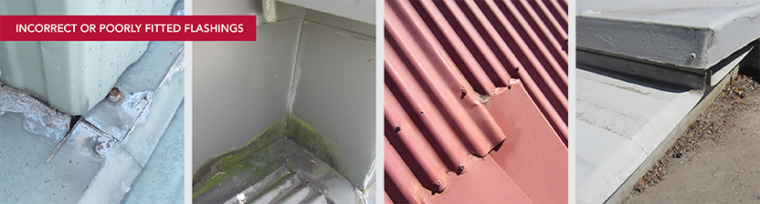 Incorrect or poorly fitted flashings